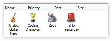 Column Headers in LargeIcons View